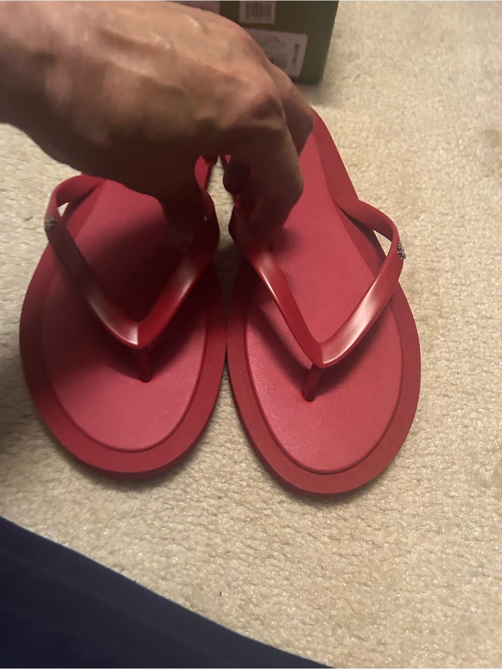 NWT TORY BURCH KIRA padded flip flops in TORY RED!!! - Picture 14 of 16